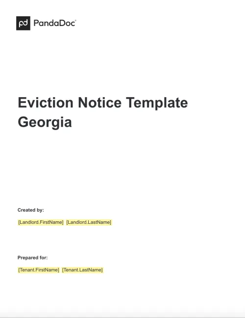 Eviction Notice Template Georgia