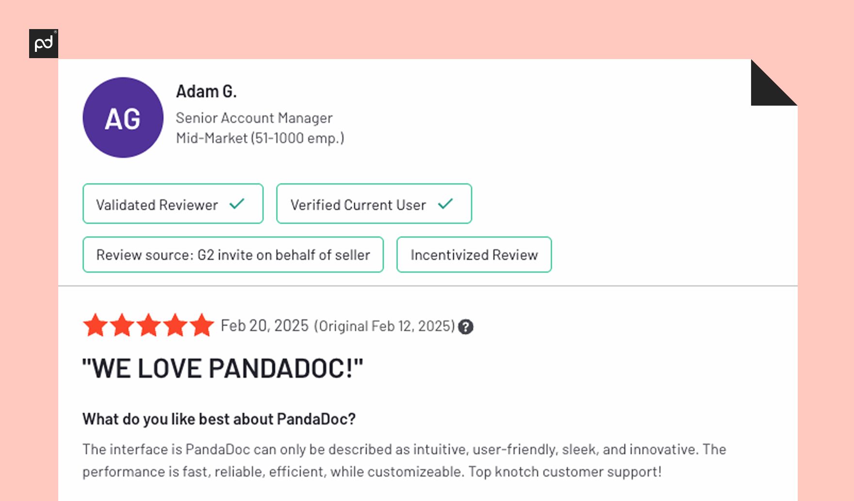 Image from The top 5 reasons sales, revops leaders, and other professionals love PandaDoc