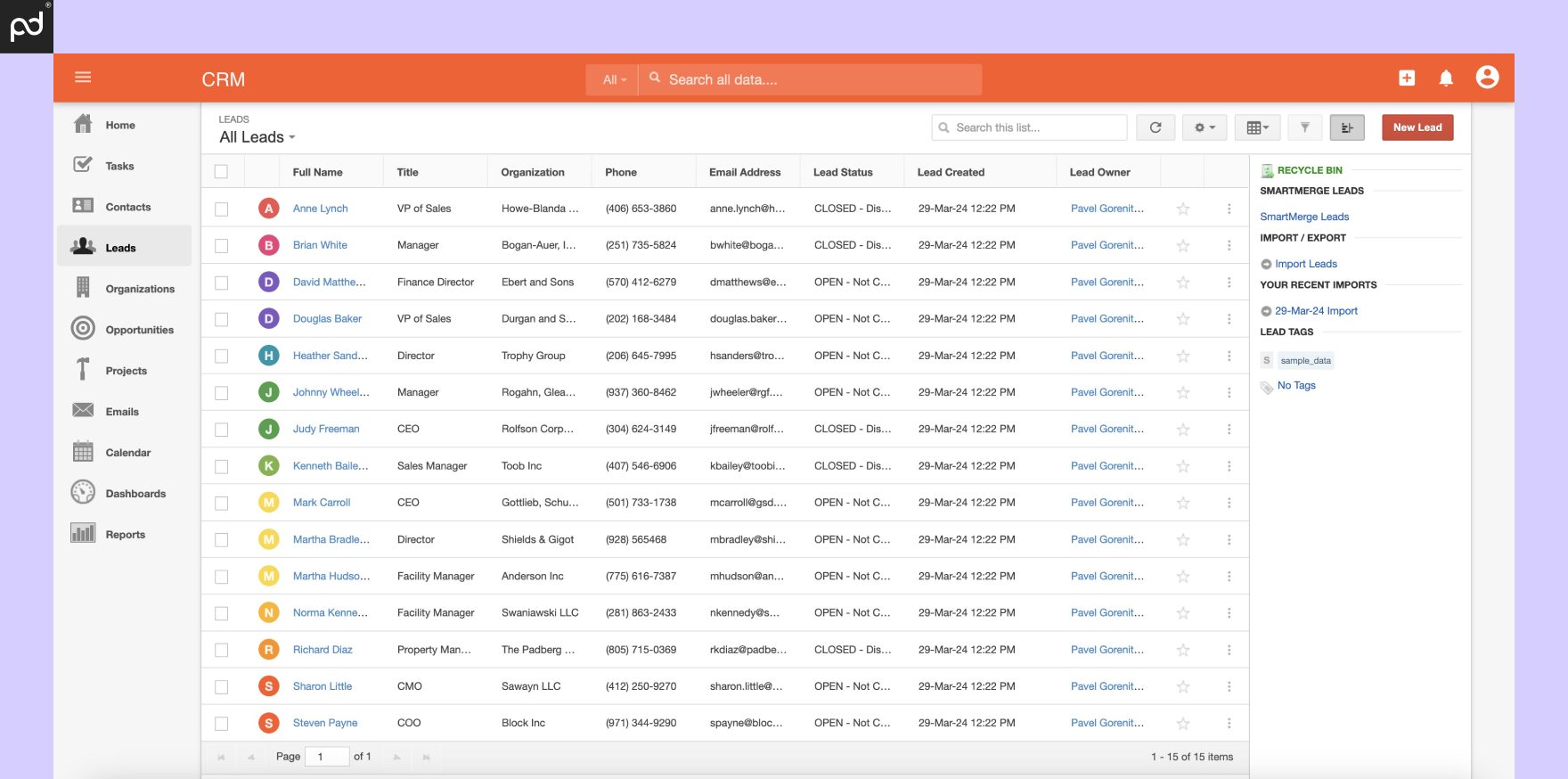 Insightly — a popular cloud-based CRM solution