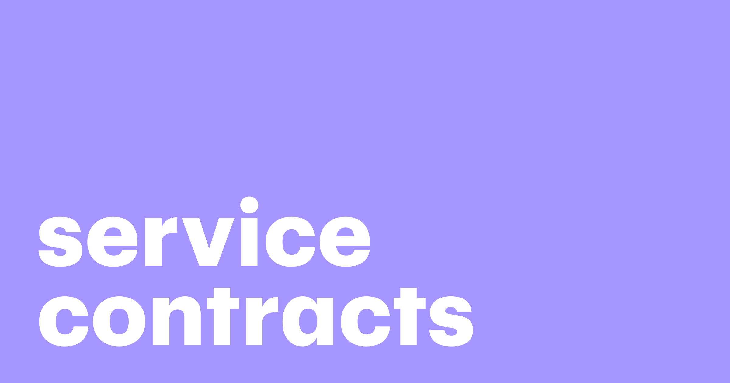 Featured: What are service contracts?