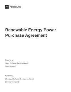 Renewable Energy Power Purchase Agreement