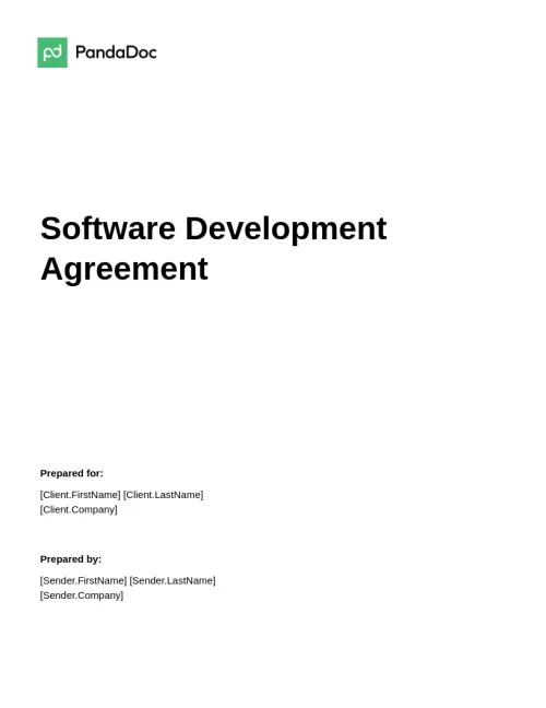 Software Development Agreement Template