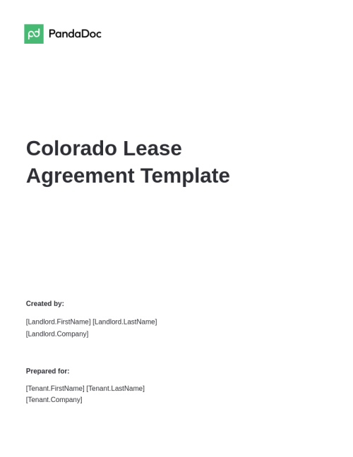 Colorado Lease Agreement Template