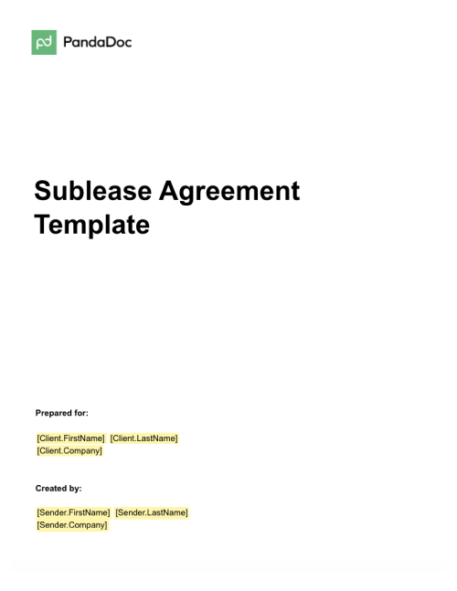 Sublease Agreement Templates