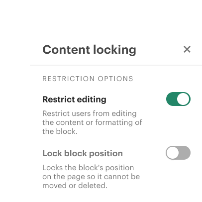Minimize changes to approved content