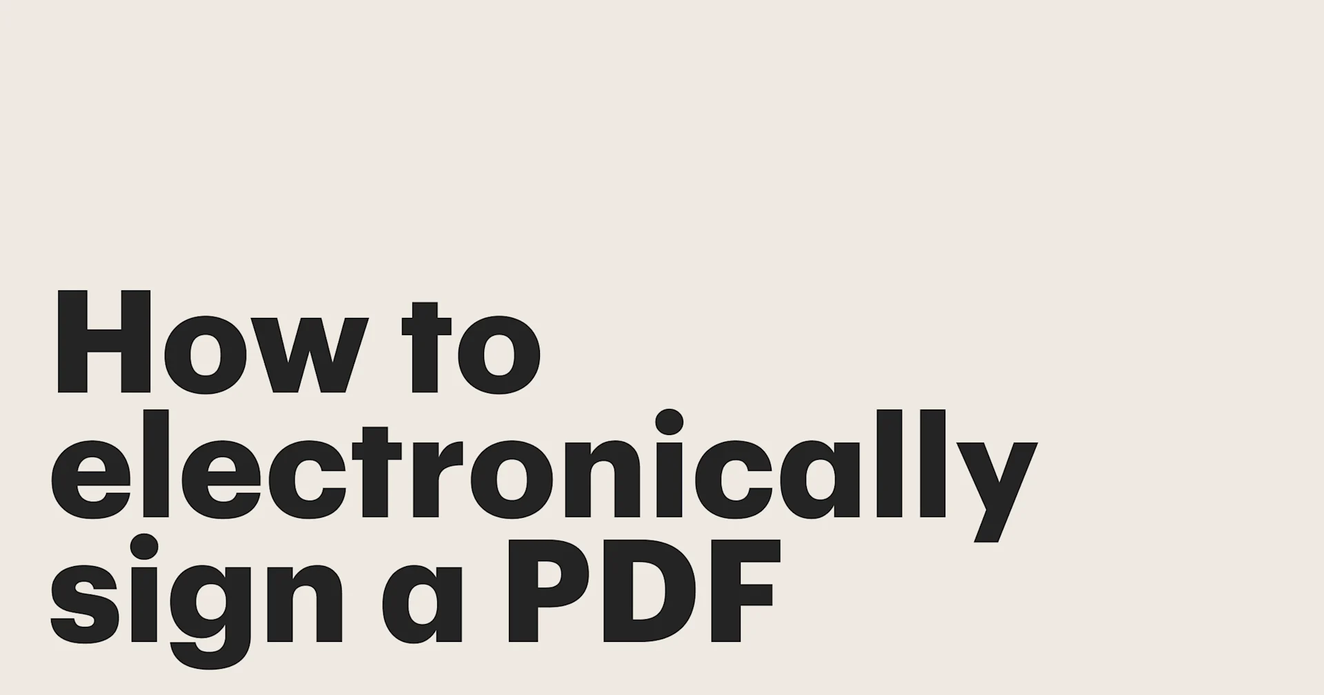 Featured: How to electronically sign a PDF