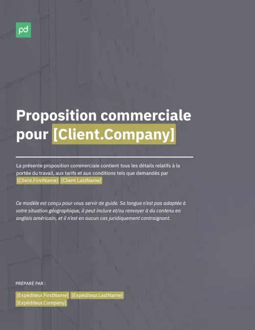 Proposition commerciale