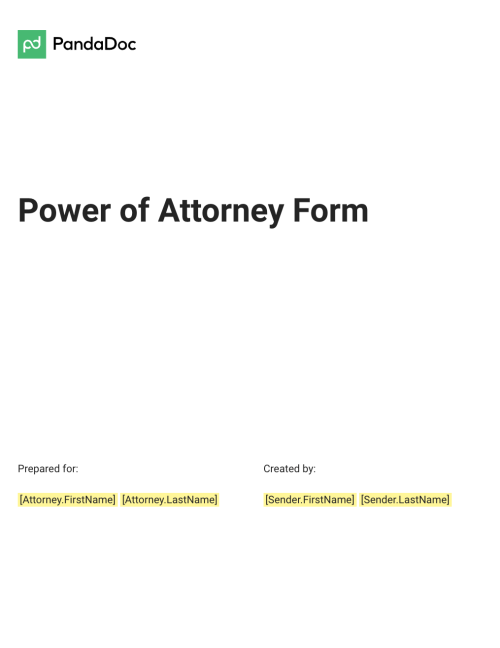 Power of Attorney Form