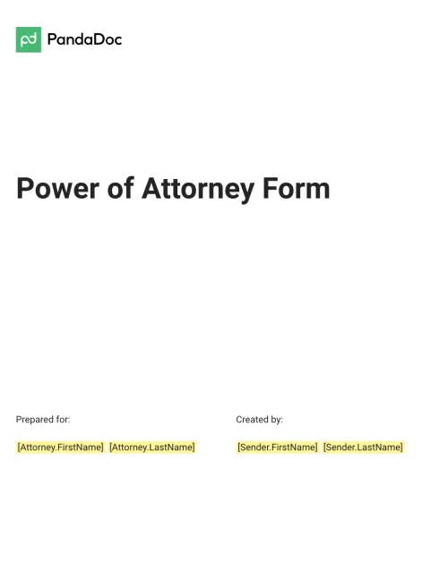 Power of Attorney Form