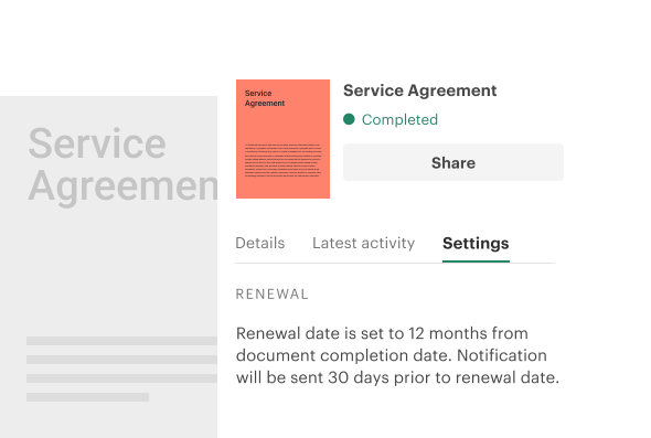 Renewals Panel