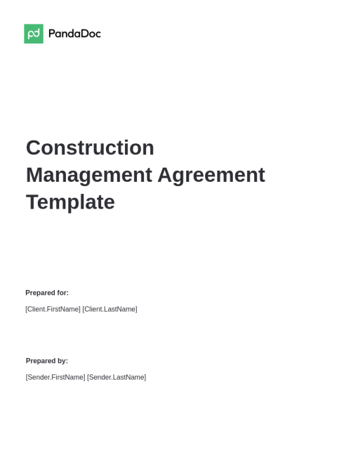 Construction Management Agreement