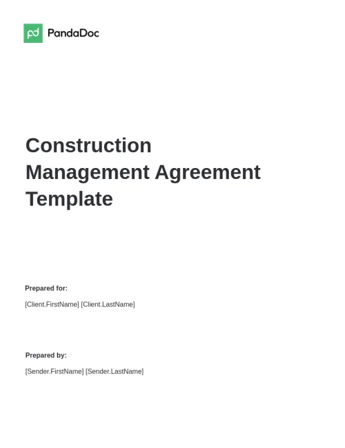 Construction Management Agreement