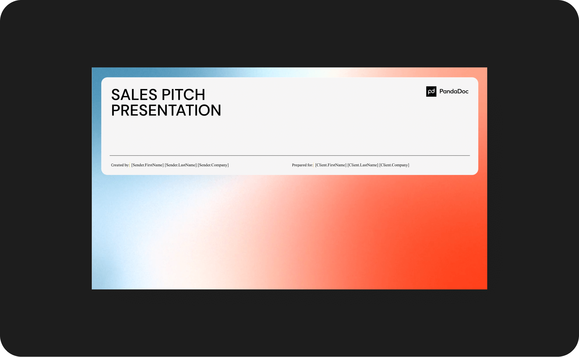 Sales Pitch Presentation PandaDoc