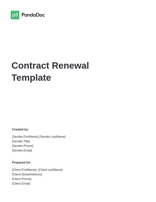 Contract Renewal Template