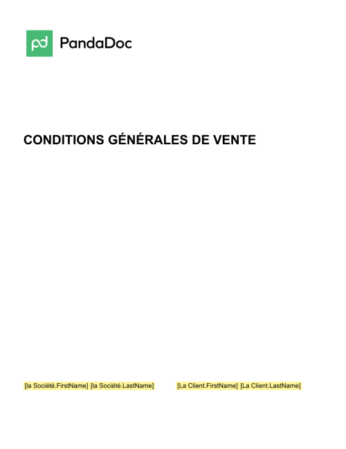 Conditions générales de vente