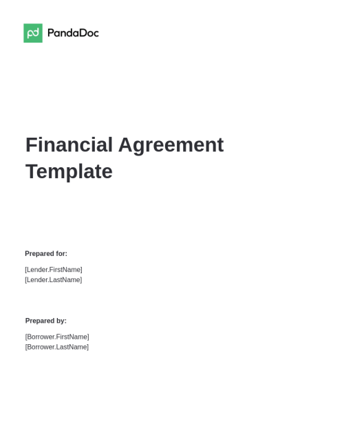 Financial Agreement Template