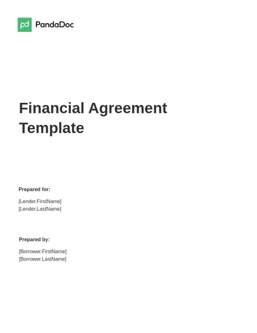 Financial Agreement Template