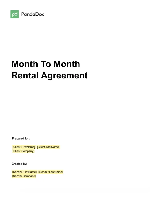Iowa Month-to-Month Lease Agreement