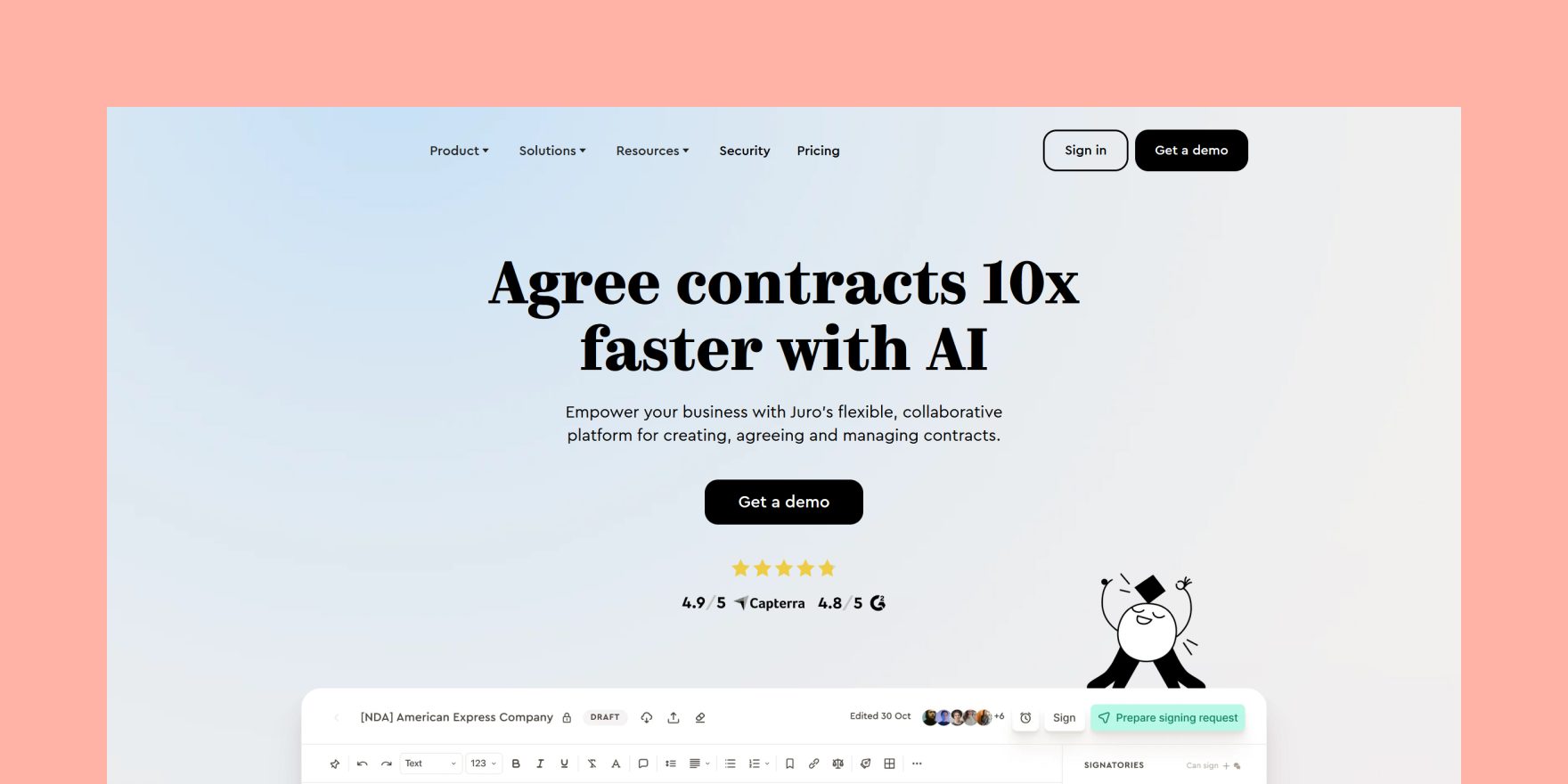 juro website screenshot