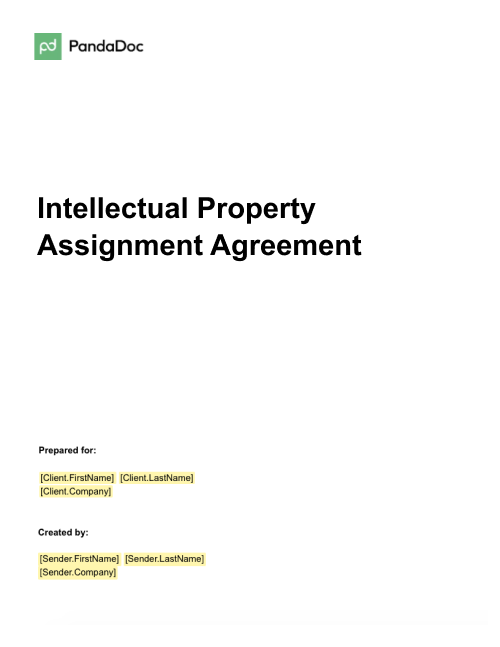 Intellectual Property Assignment Agreement Template