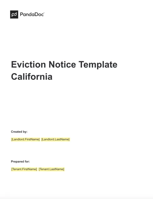 Eviction Notice Template California