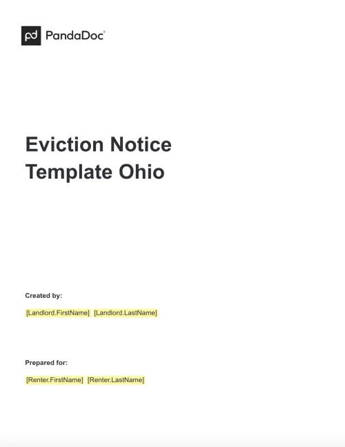 Eviction Notice Template Ohio
