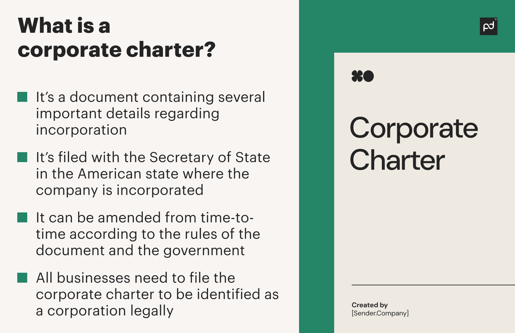 Image from What is a corporate charter and when do you need one?
