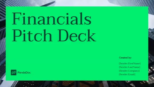 Financials Pitch Deck