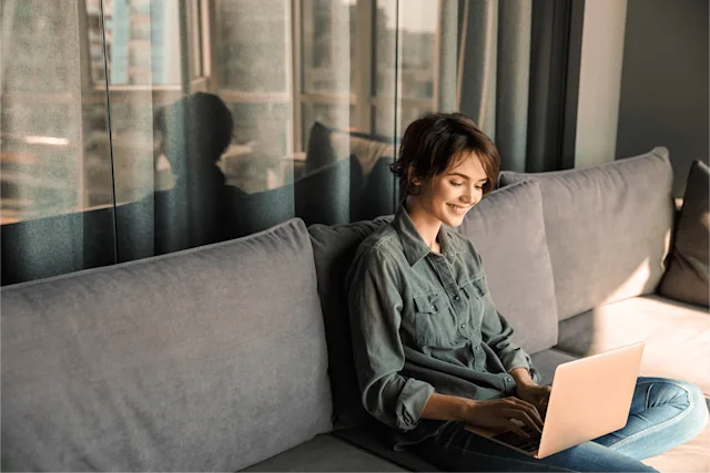 Woman at laptop