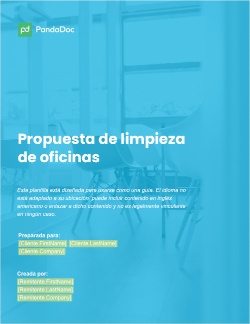 Plantilla de propuesta de limpieza de oficinas