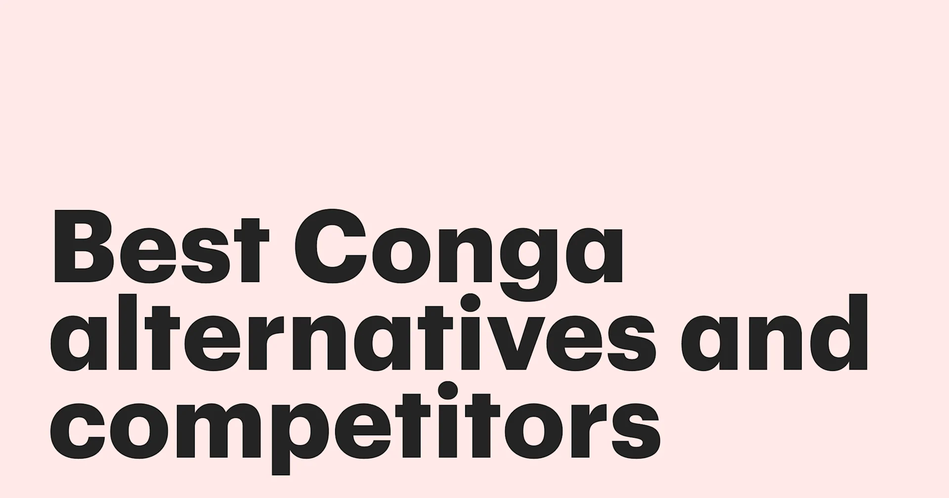 conga alternatives