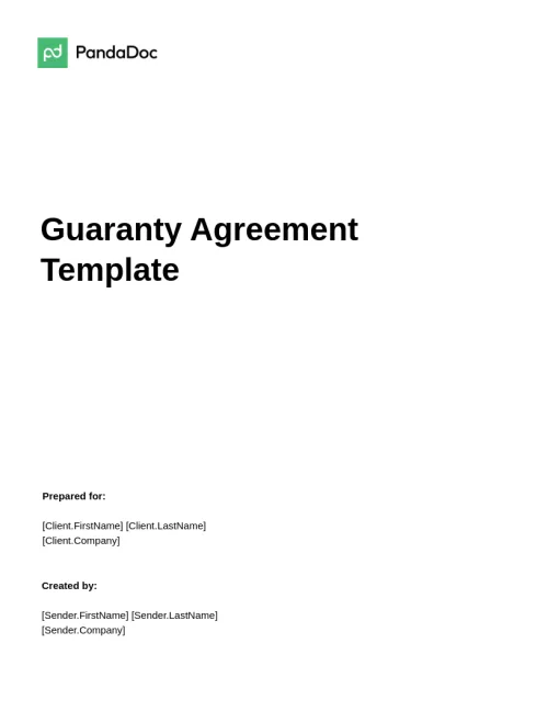 Guaranty Agreement Template