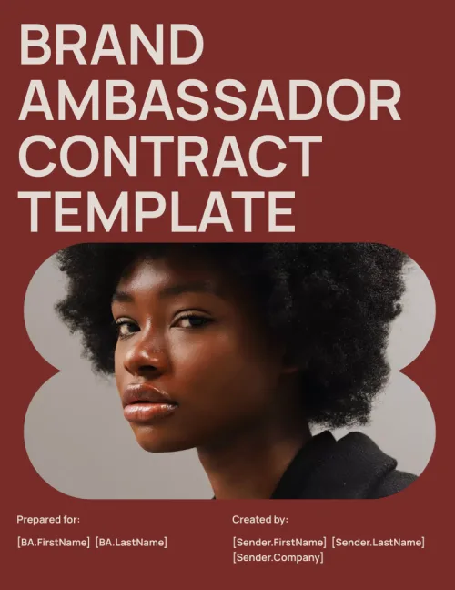 Brand Ambassador Contract Template
