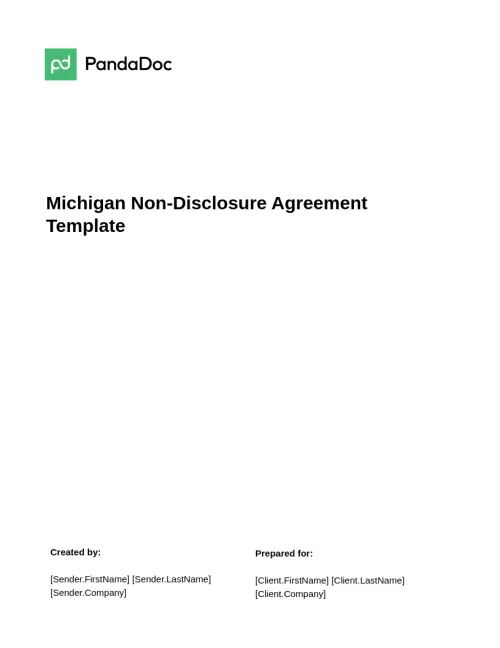 Michigan Non-Disclosure Agreement Template