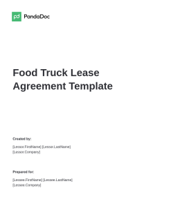 Food Truck Lease Agreement Template