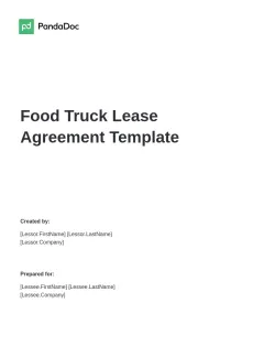Food Truck Lease Agreement Template