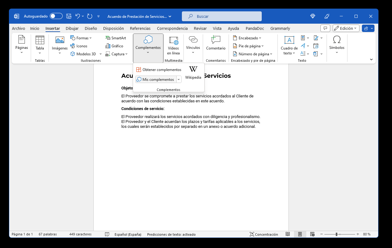 Image from Cómo insertar una firma en Word