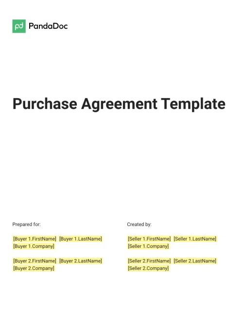 Purchase Agreement Template