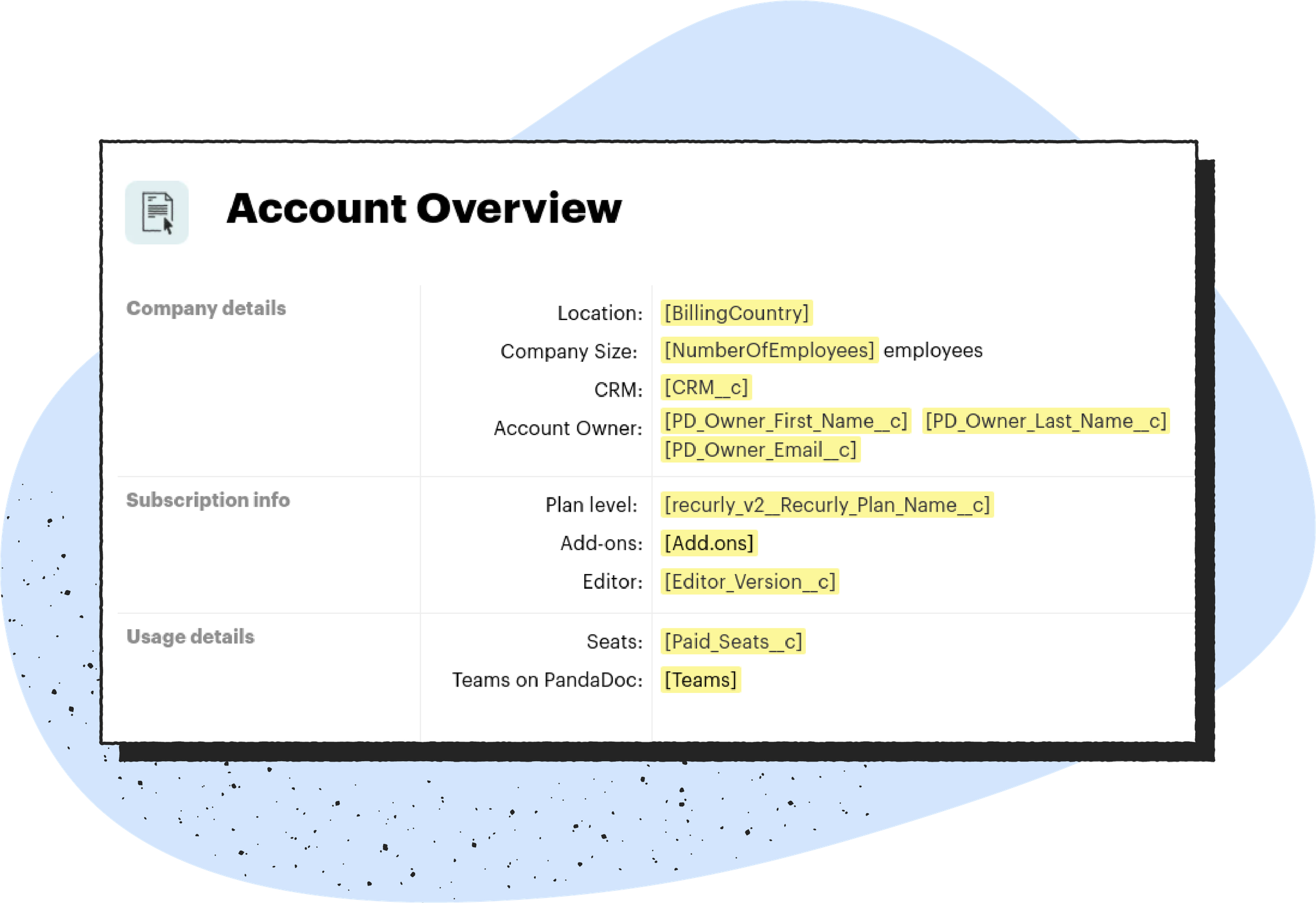 account overview