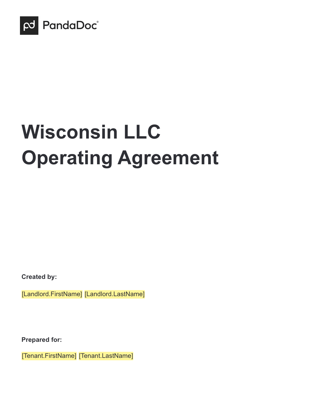 Wisconsin LLC Operating Agreement