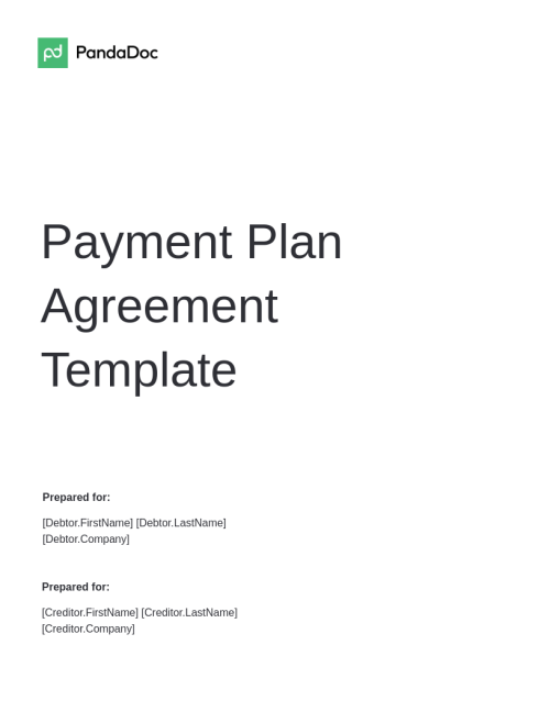 Payment Plan Template
