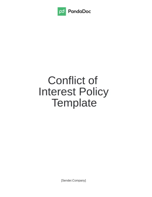 Conflict of Interest Policy Template
