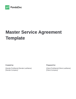Master Service Agreement