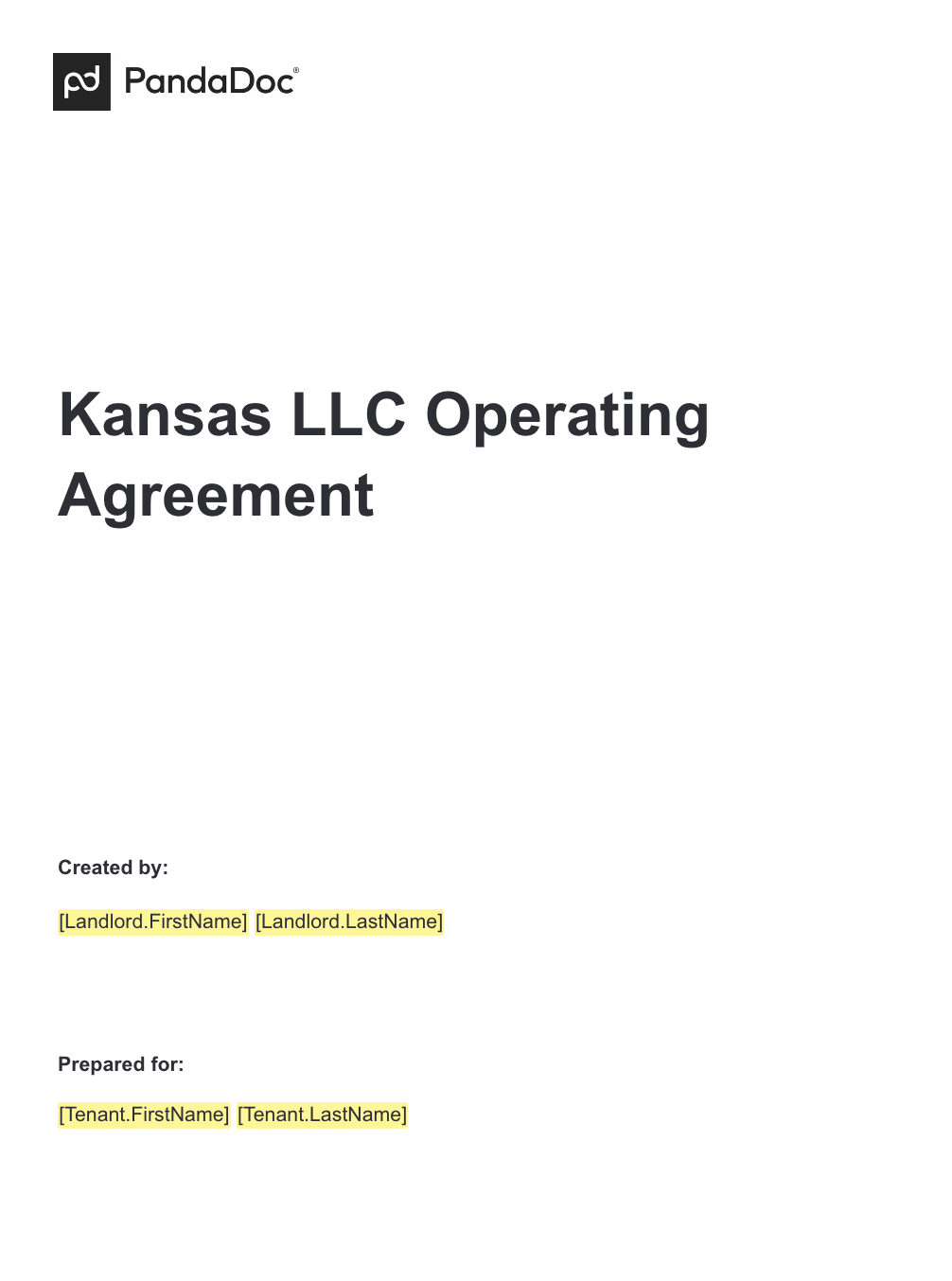 Kansas LLC Operating Agreement