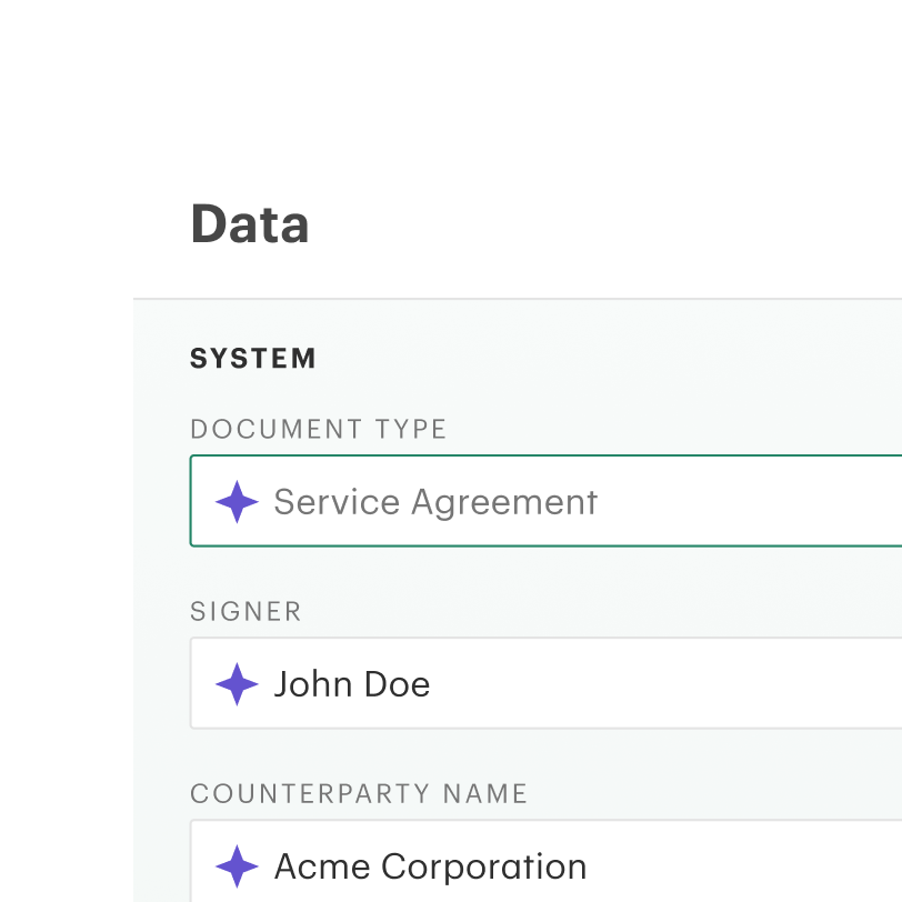 Data fields