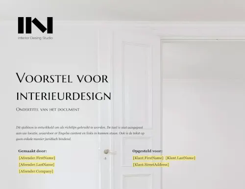 Voorstel voor interieurdesign