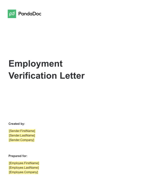 Employment Verification Letter