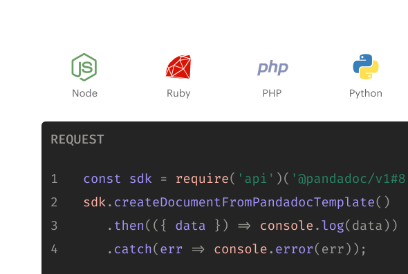 4 logos sitting on top of a page of code