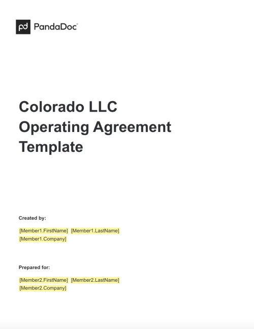 Colorado LLC Operating Agreement Template