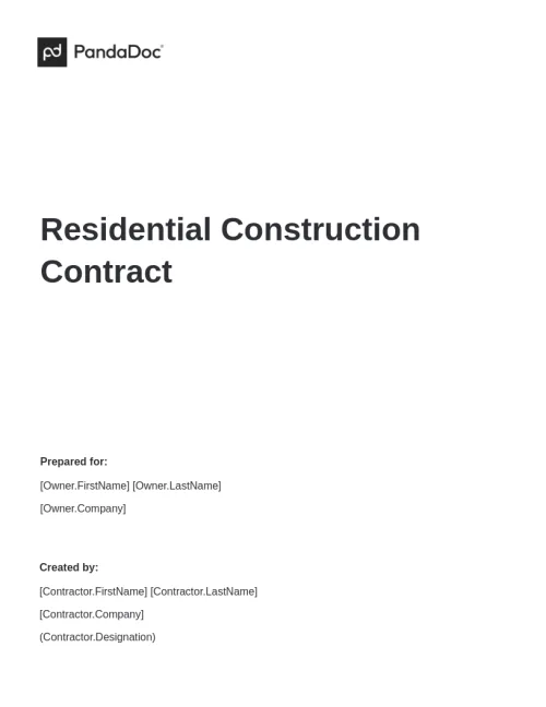 Residential Construction Contract